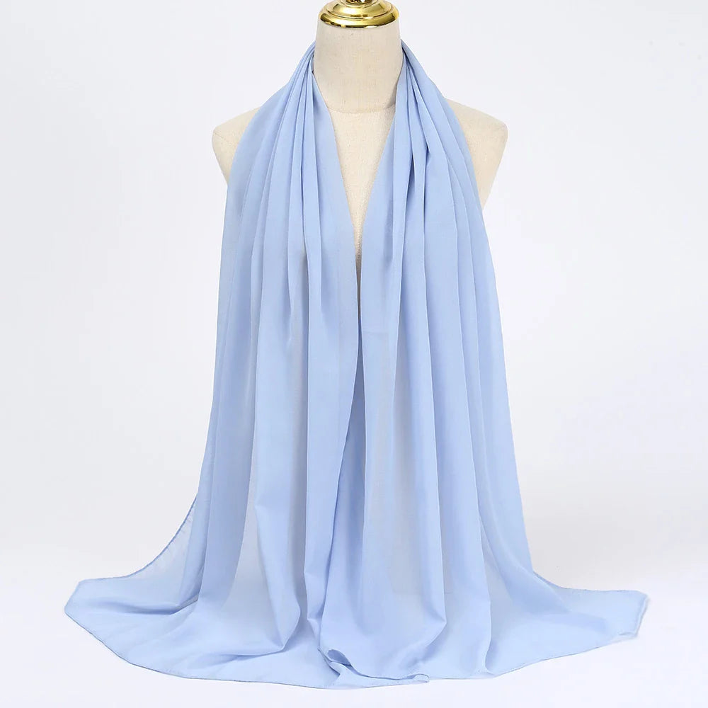 Hijab uni - Foulard Musulman Léger 175×70 cm
