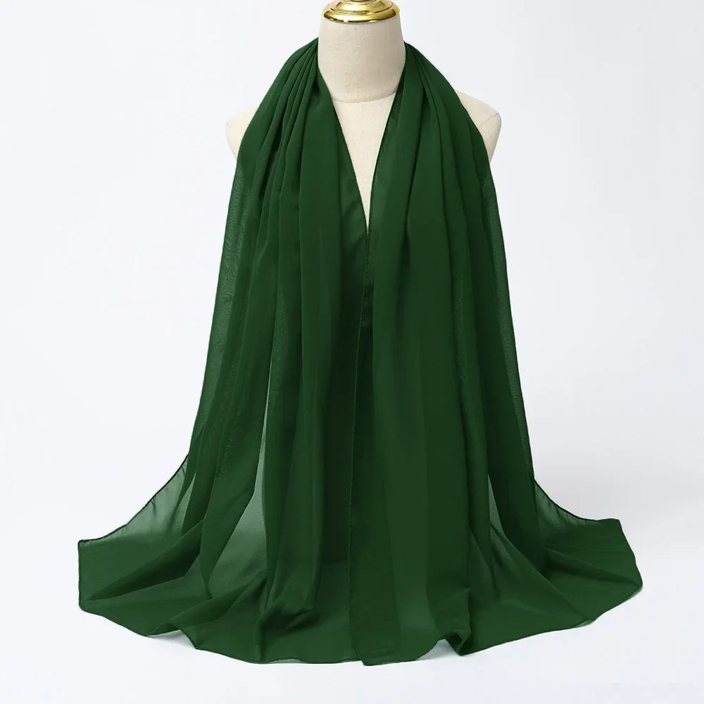 Hijab uni - Foulard Musulman Léger 175×70 cm