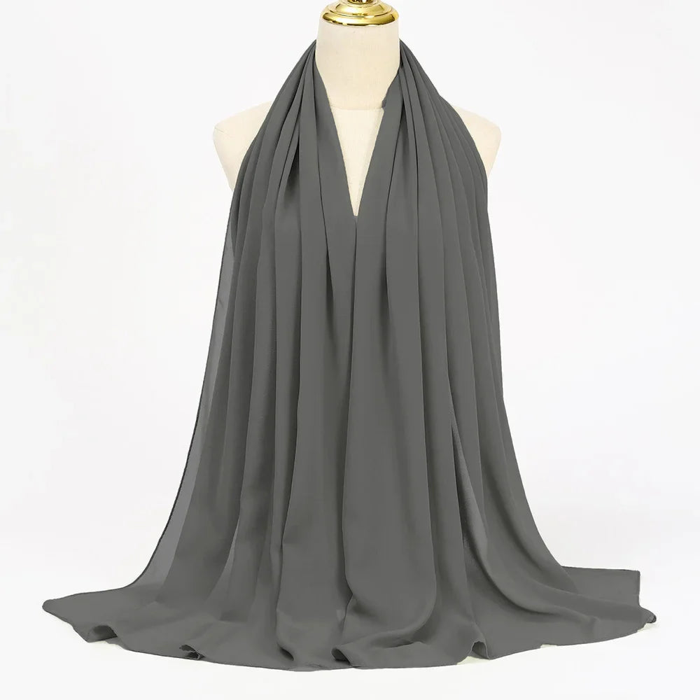 Hijab uni - Foulard Musulman Léger 175×70 cm