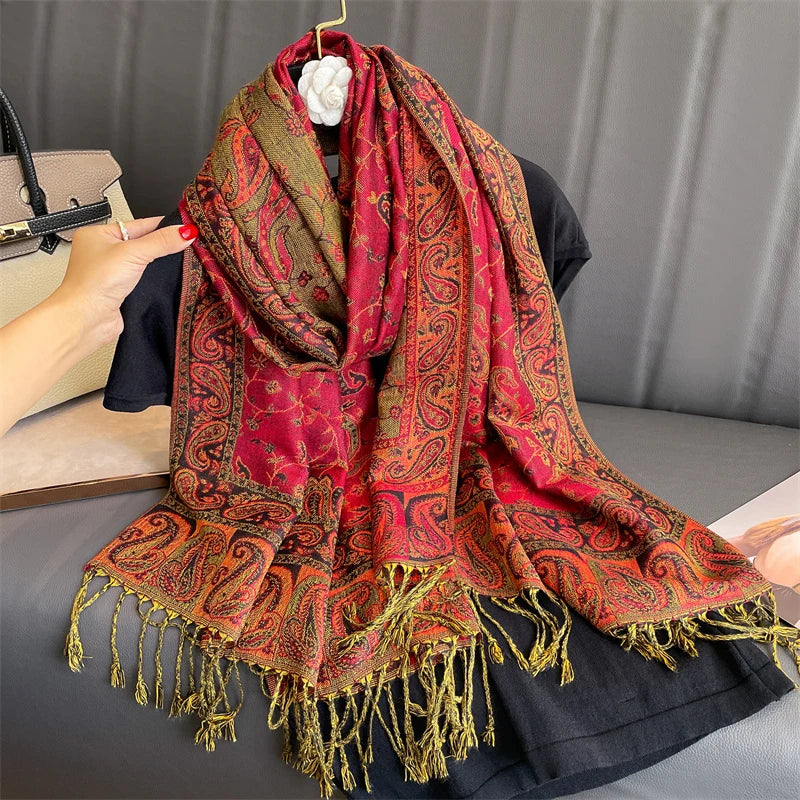 Hijab - Foulard Musulman Long Effet Cachemire