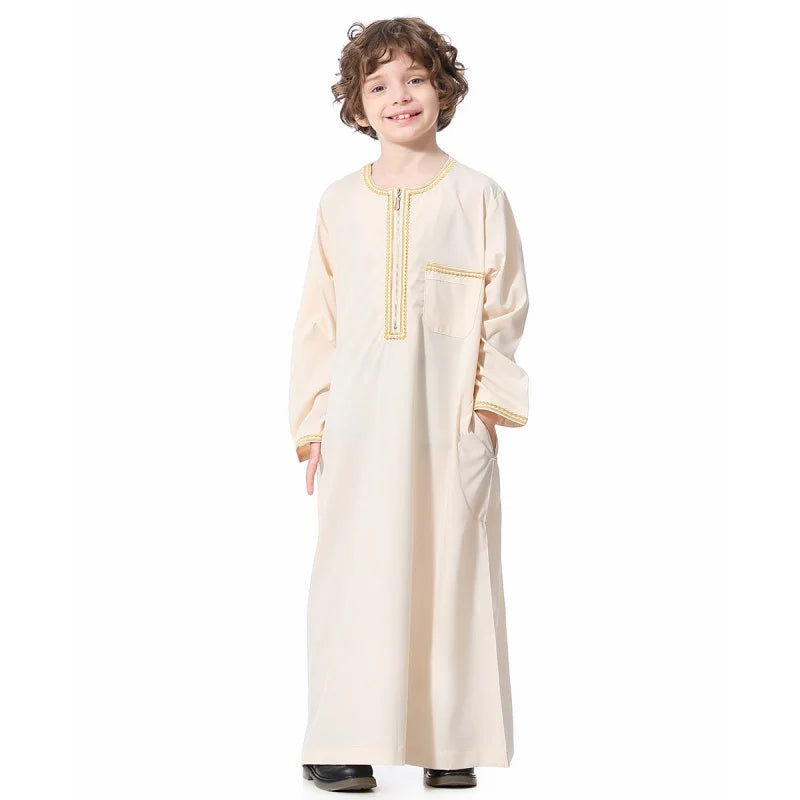 Qamis Enfant Garçon Style Dubaï - Thobe Islamique