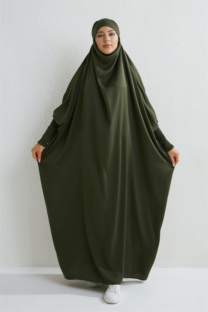 Abaya avec Hijab intégré - Robe de Prière Islamique Ample