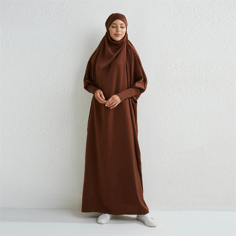 Abaya avec Hijab intégré - Robe de Prière Islamique Ample