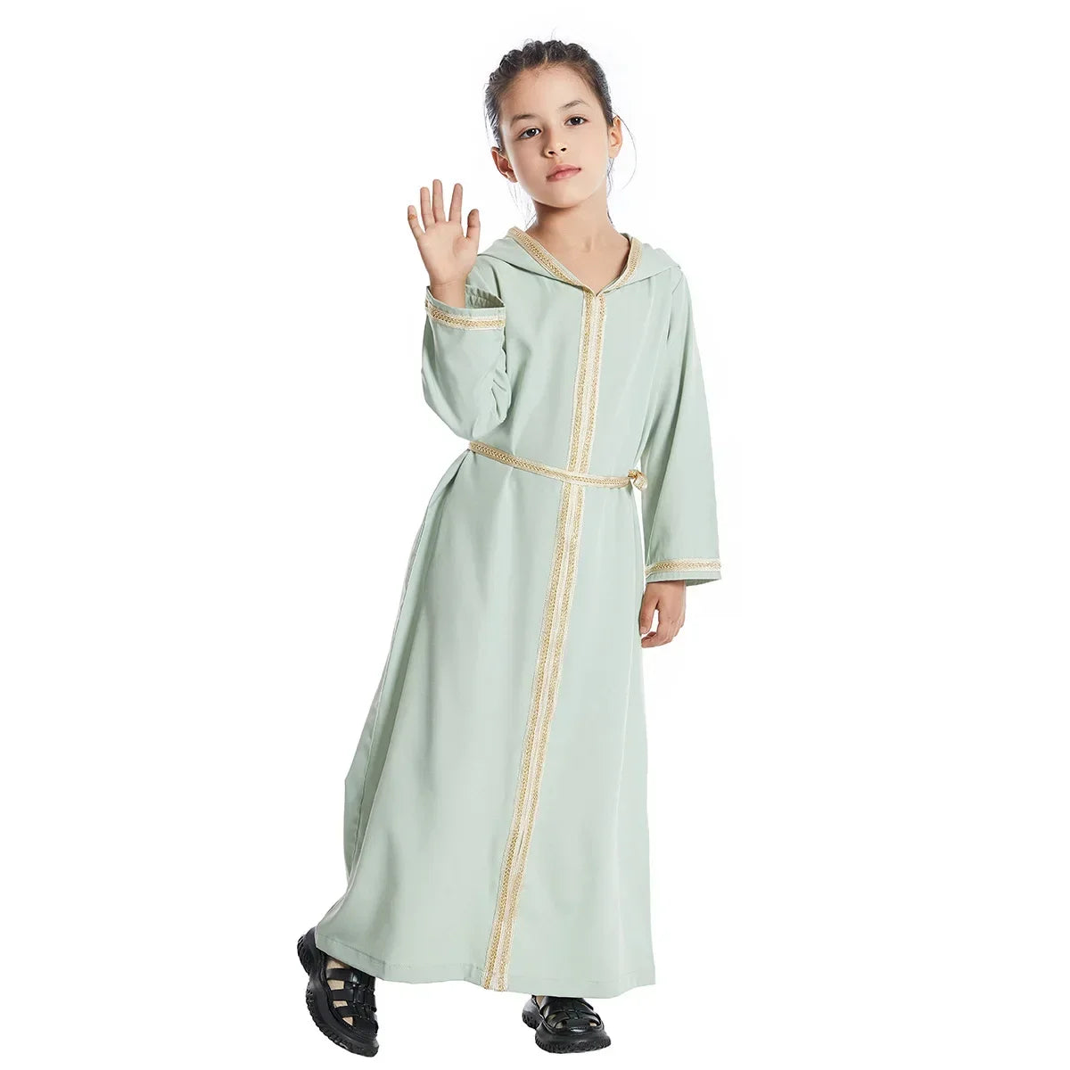 Abaya Fille Enfant à Capuche - Robe Islamique Longue