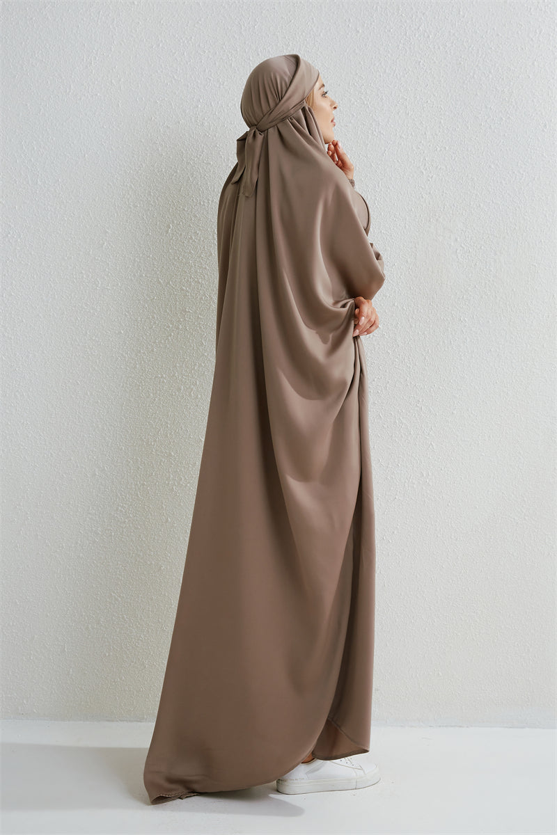 Abaya avec Hijab intégré - Robe de Prière Islamique Ample