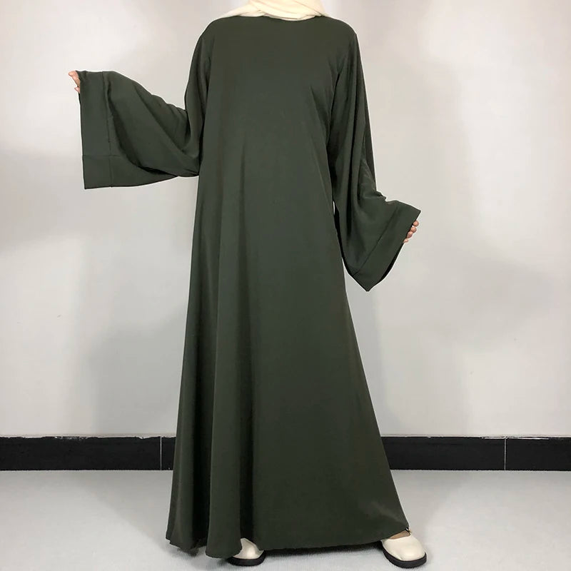 Abaya Unie - Robe Islamique avec Ceinture