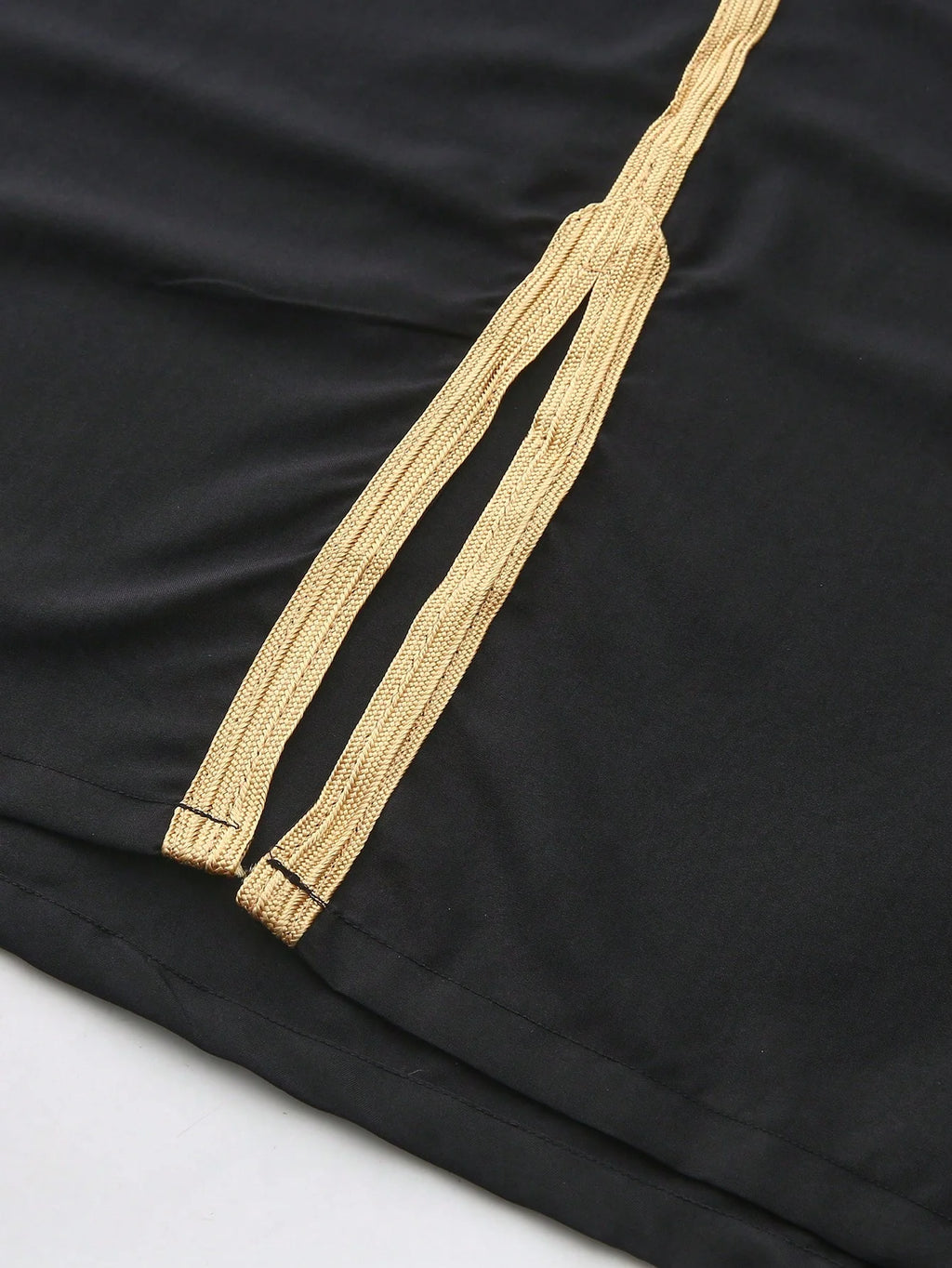 Qamis Homme Marocain Élégant - Jubba Thobe Brodé à Manches Longues