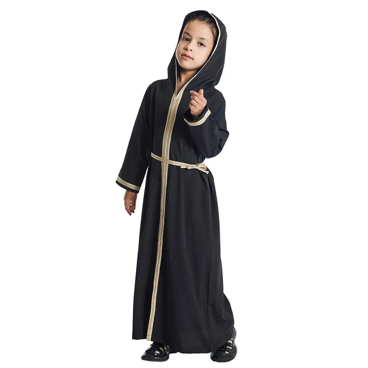 Abaya Fille Enfant à Capuche - Robe Islamique Longue