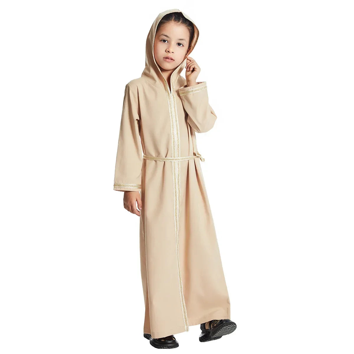 Abaya Fille Enfant à Capuche - Robe Islamique Longue