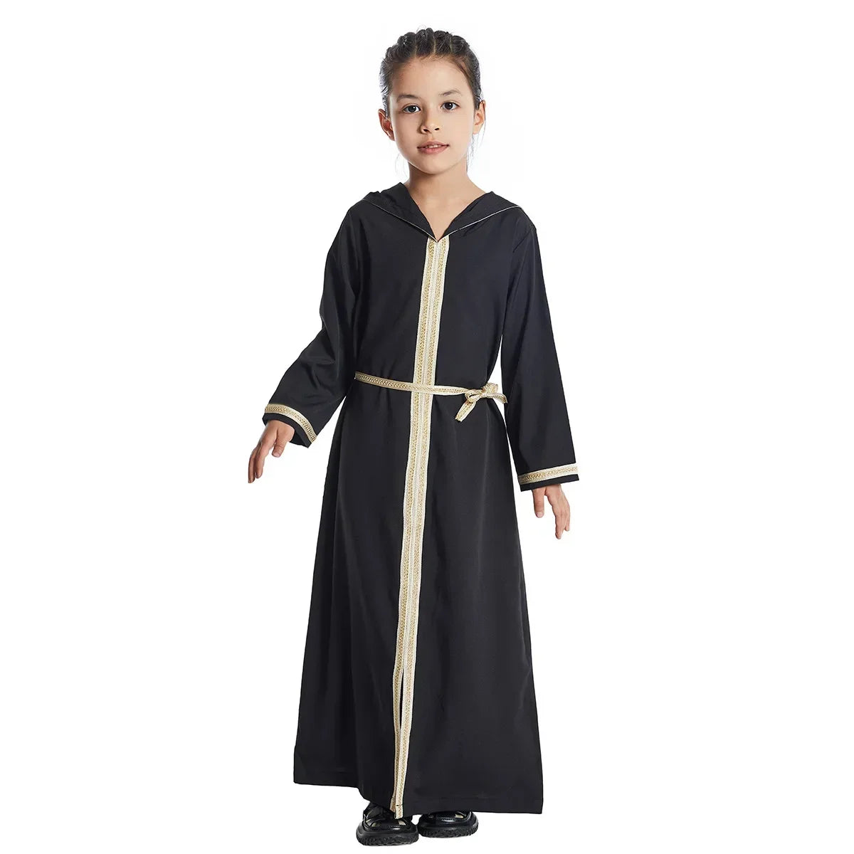 Abaya Fille Enfant à Capuche - Robe Islamique Longue