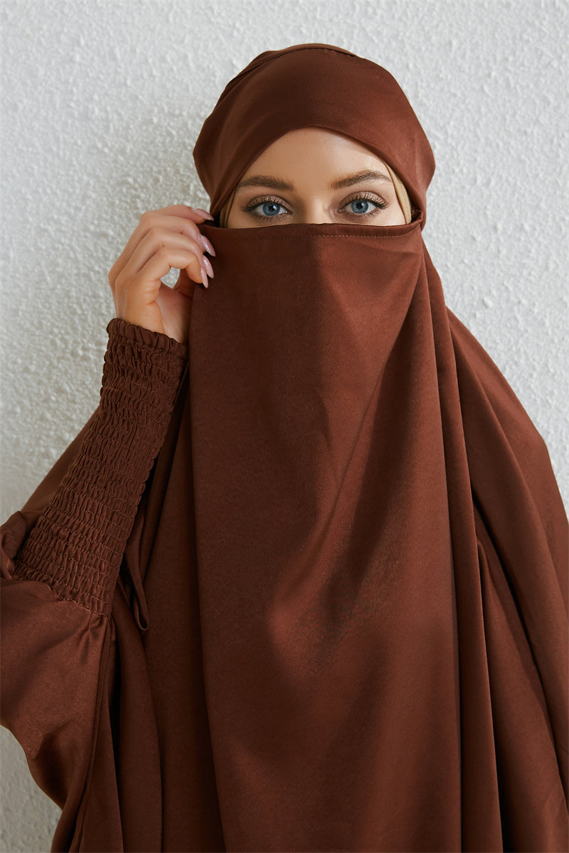 Abaya avec Hijab intégré - Robe de Prière Islamique Ample