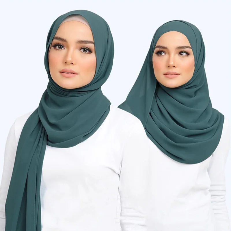 Hijab uni - Foulard Musulman Léger 175×70 cm