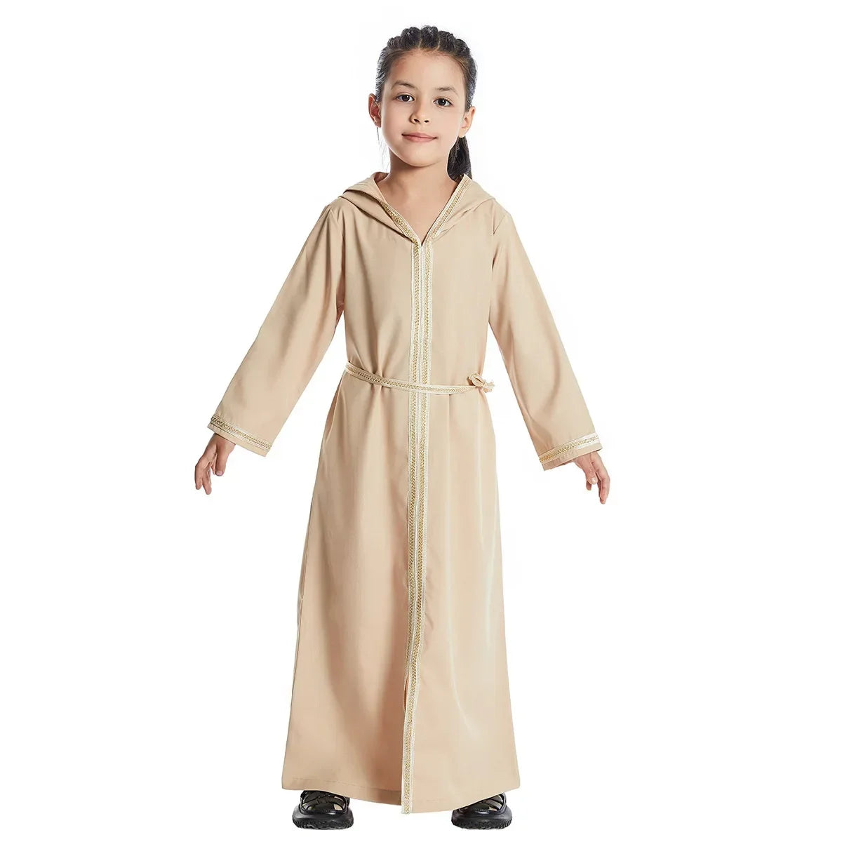Abaya Fille Enfant à Capuche - Robe Islamique Longue