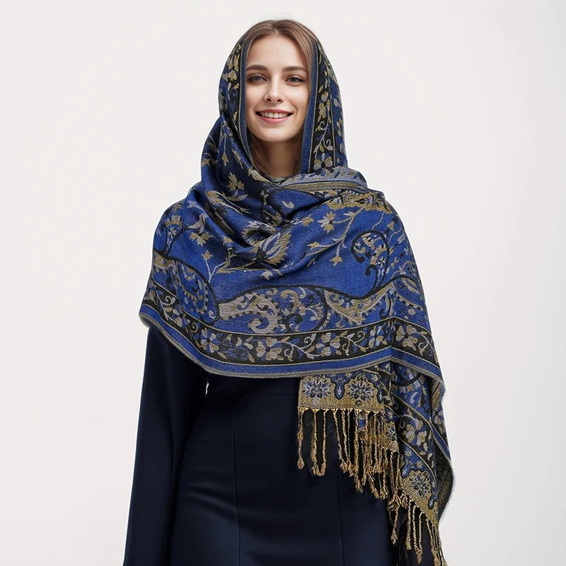 Hijab - Foulard Musulman Long Effet Cachemire