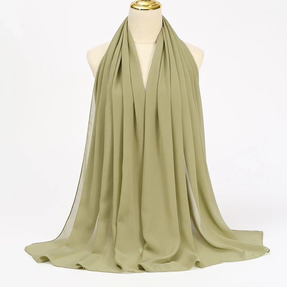Hijab uni - Foulard Musulman Léger 175×70 cm